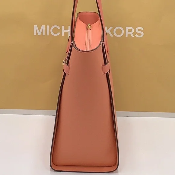 Michael Kors Carmen Large Leather NS Tote Sherbert - Picture 9 of 15